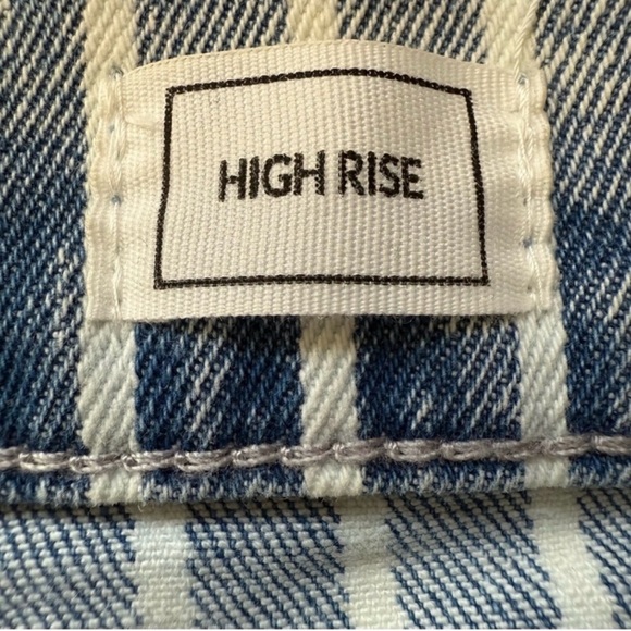 KANCAN ⭐ High Rise Striped Denim Shorts ✨ Button Fly Size 26 - Picture 7 of 10